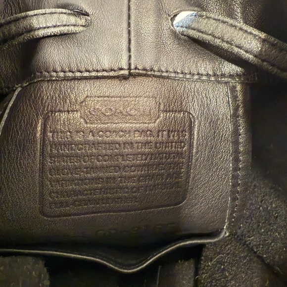 Vintage Coach Sonoma Leather Drawstring Bucket Bag Black Pebbled – Worn-In - Picture 6 of 7